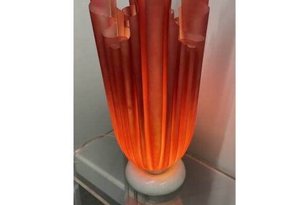 French draped table lamp by Georgia Jacob, 1970s