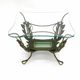 Vintage Brass and Varnished Metal Coffee Table by Pierluigi Colli, Italy