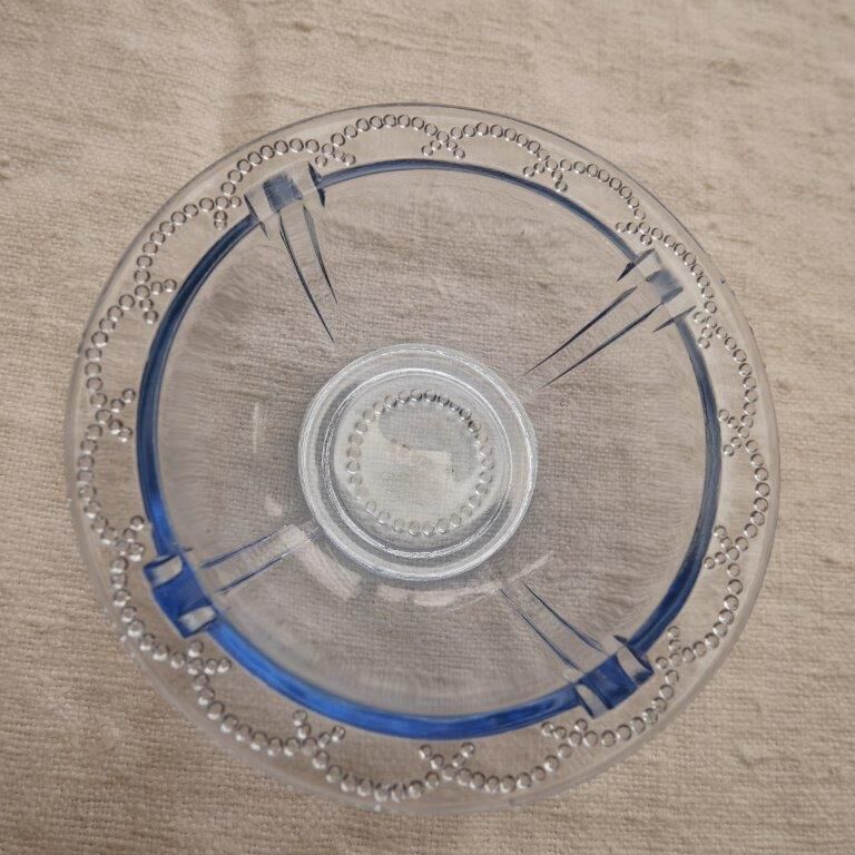 Set of 6 blue glass ramekins