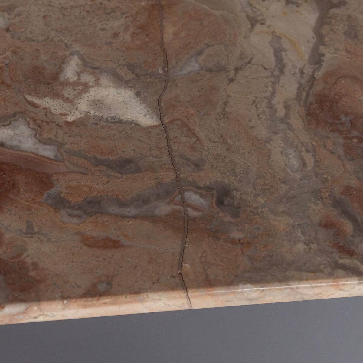 MID 20thC ITALIAN BRASS & MARBLE CONSOLE WITH MIRROR c.1950