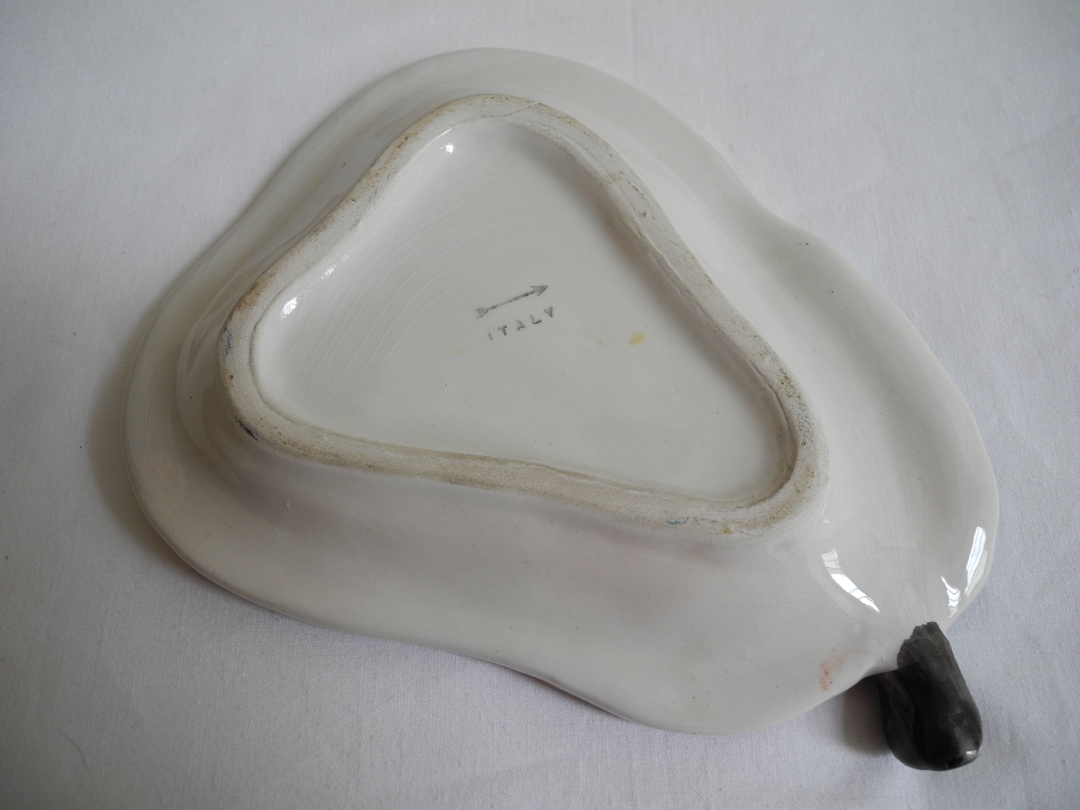 Ashtray pear vintage earthenware italy