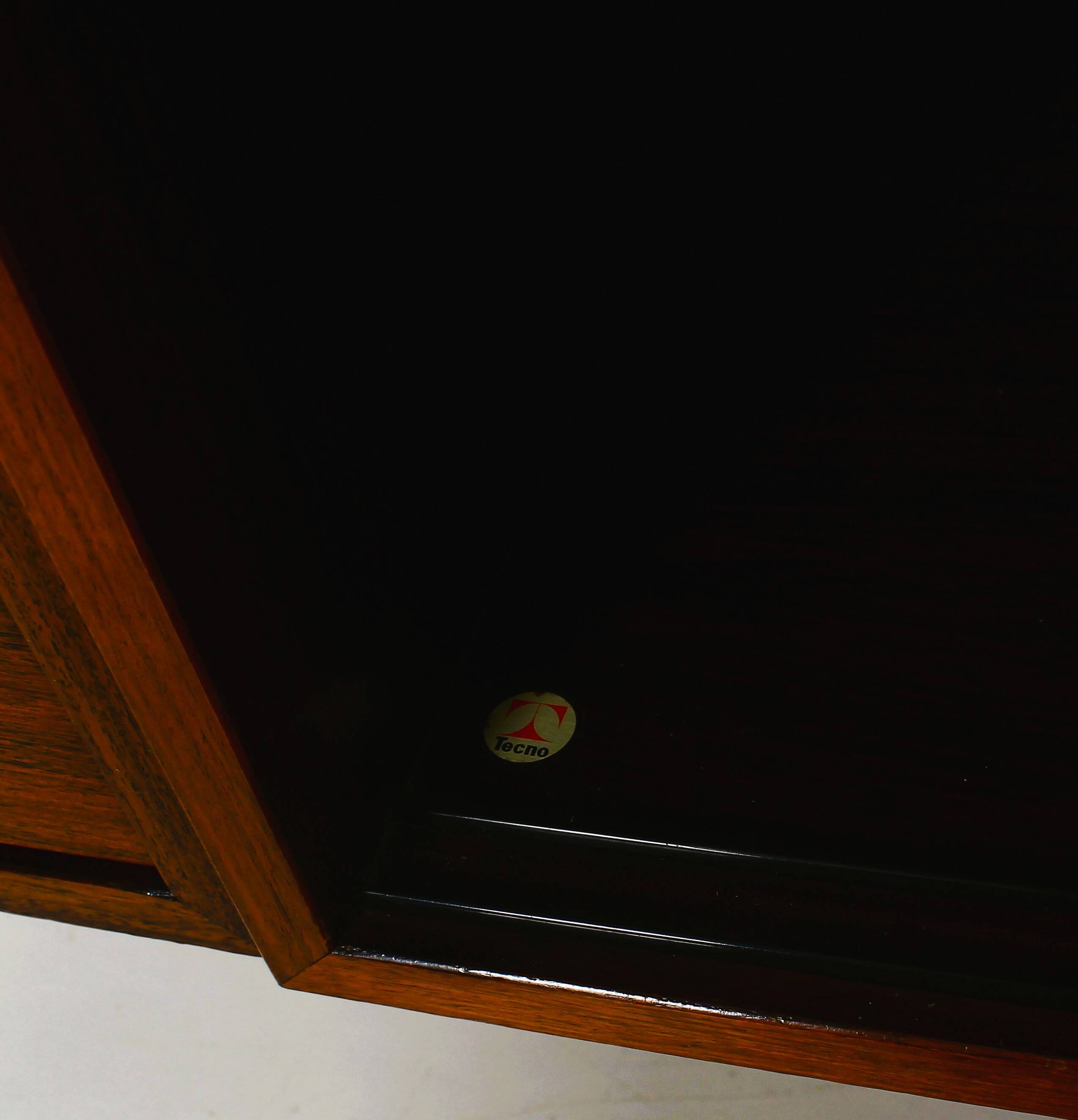 Suspended teak buffet from the 1970s.