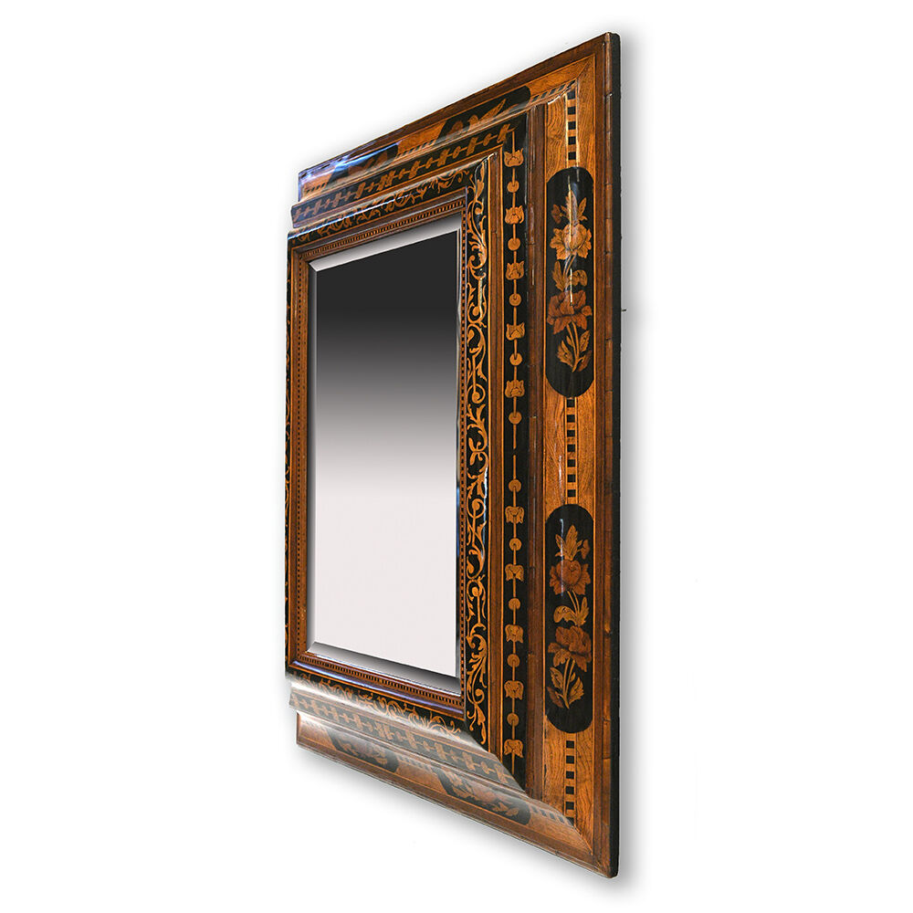 Mirror in 18th century marquetry 90x100cm