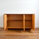Enfilade / buffet bois et rotin vintage 1970s