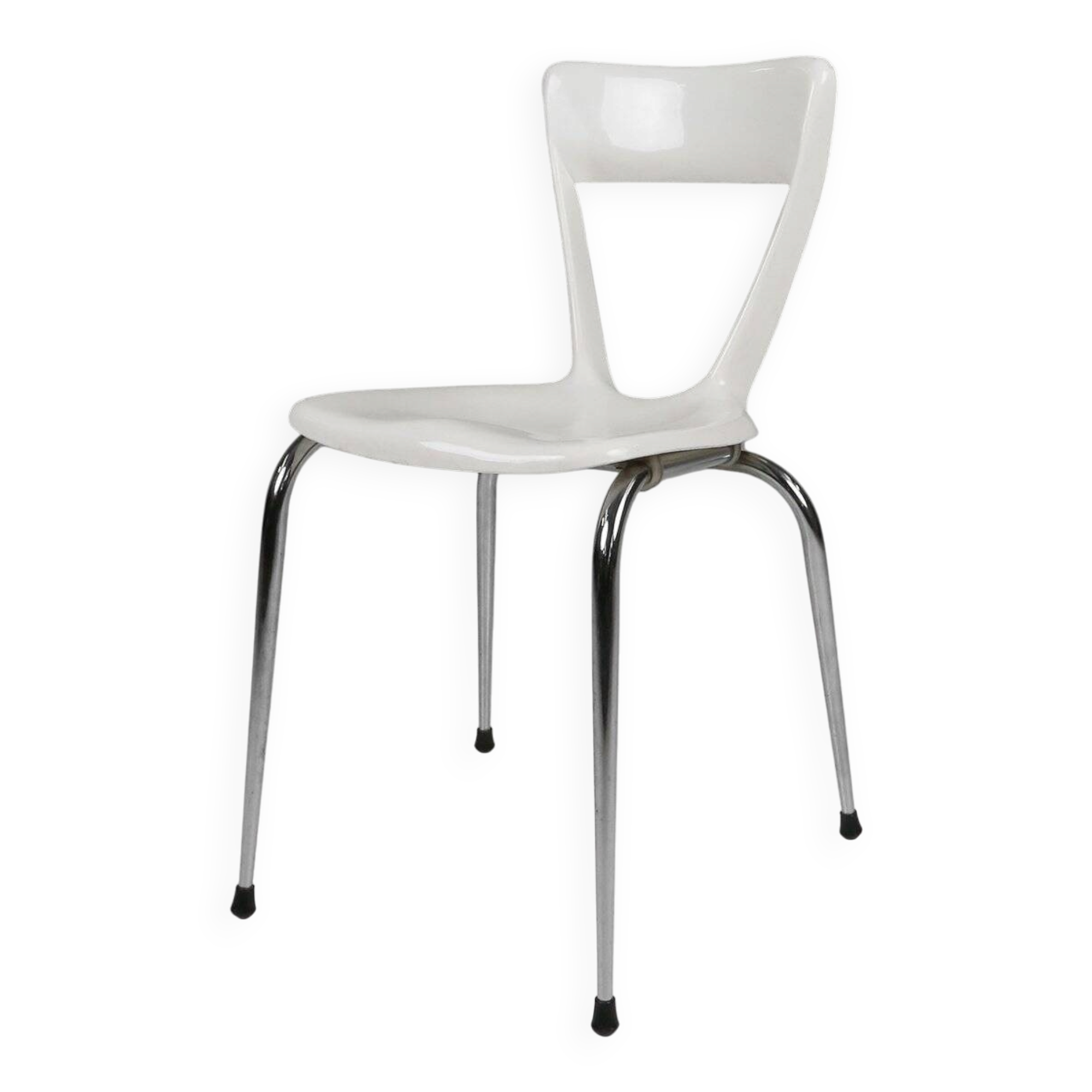 Chaise de salle à manger Gilac blanche vintage, années 1960