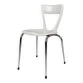 Chaise de salle à manger Gilac blanche vintage, années 1960