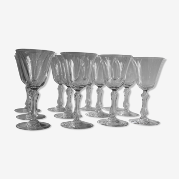 12 verres à eau modèle lozère Cristal Saint Louis