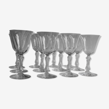 12 water glasses model lozère Cristal Saint Louis