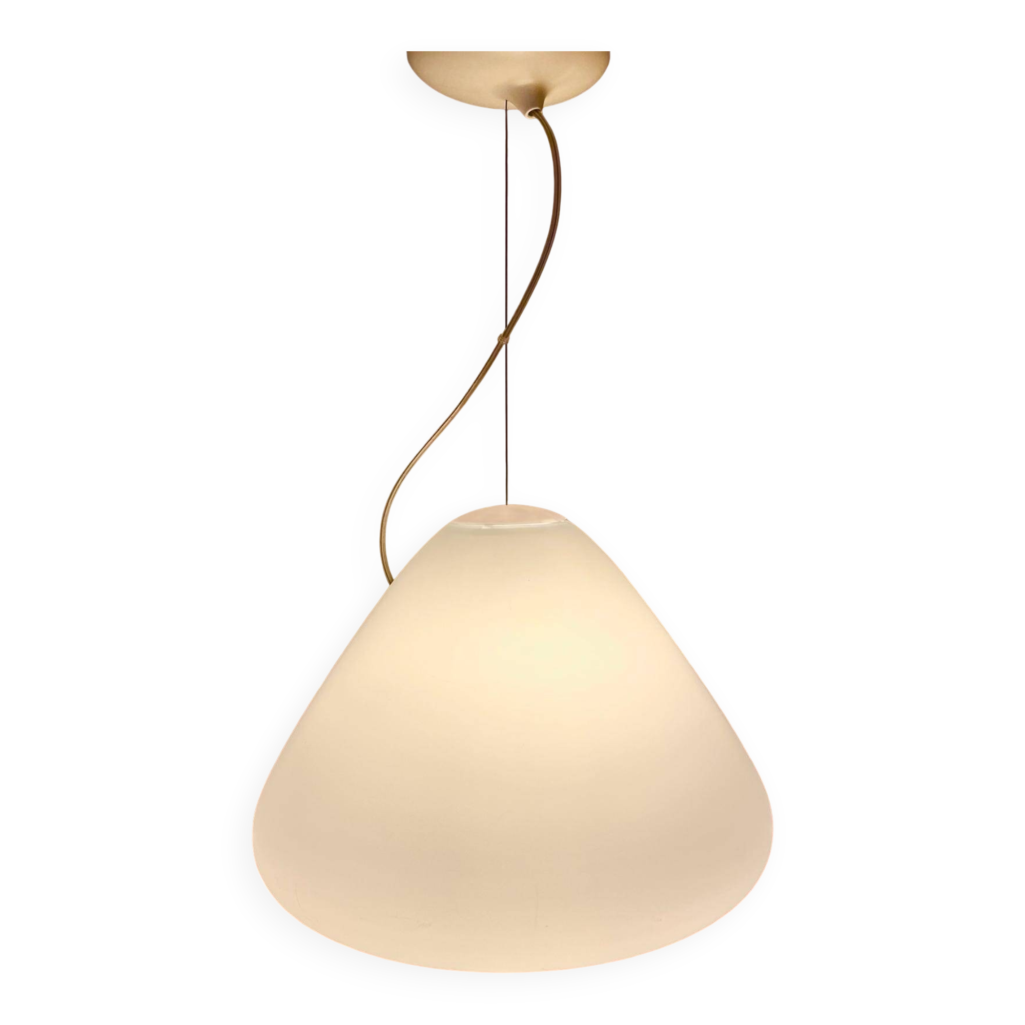 Artemide Capsule Pendant Light by Ross Lovegrove, White Glass, 2010
