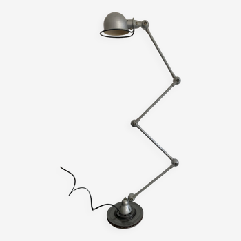 Lampe Jielde vintage 1960 usine 4 bras gris métallisé - 150 cm