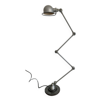 Lampe Jielde vintage 1960 usine 4 bras gris métallisé - 150 cm