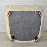 1960s, Danish armchair, genuine sheepskin "Canberra", reupholstered.