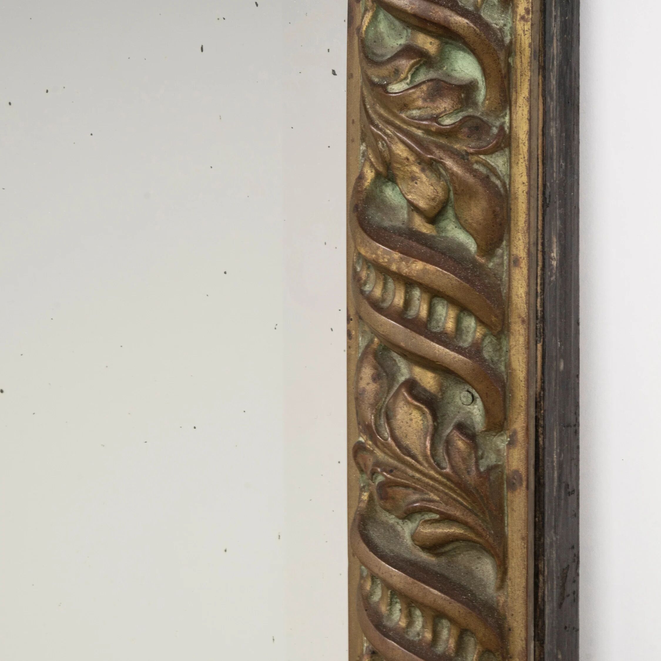 Early 20th C copper Arts & Crafts style rectangular mirror