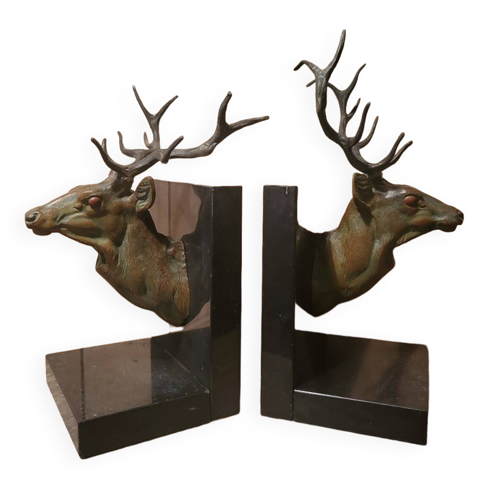 Pair of deer bookends