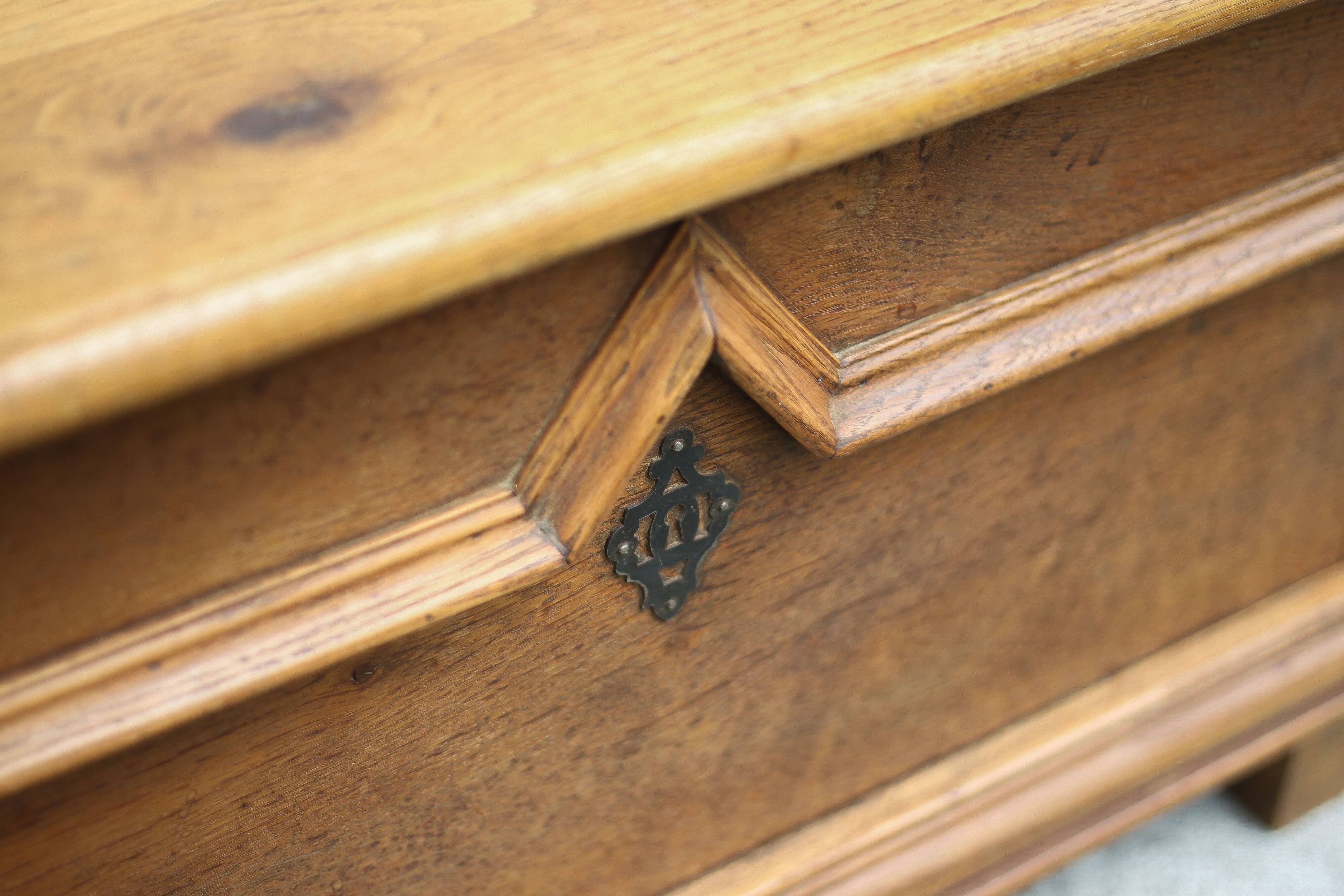 Old wooden chest, small storage chest, side table, wooden storage, trunk, wooden furniture