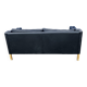 Danish vintage two and half seater black leather Stouby sofa 1960s