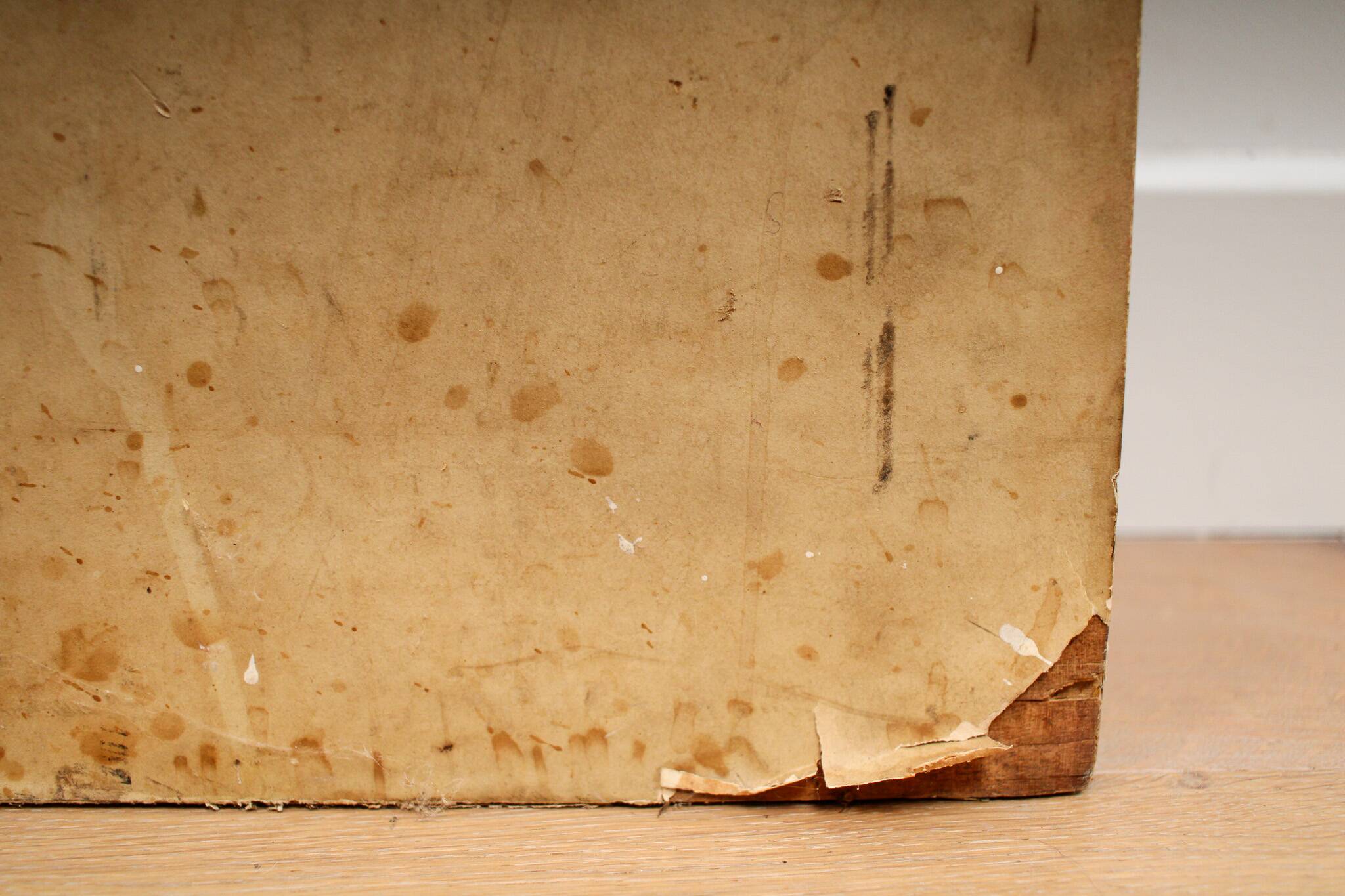 A vintage original painting by Mel Calman - Heavy Heart or Burden of Love