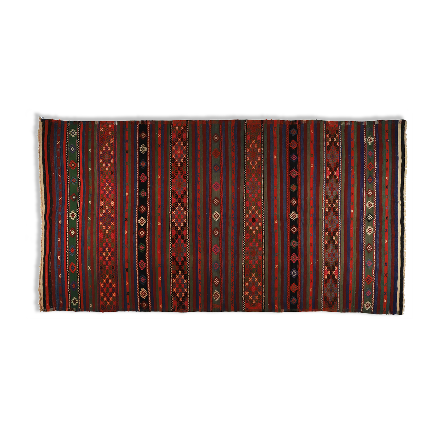 Anatolian handmade kilim rug 370 cm x 194 cm
