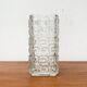 Large Finnish glass block vase from the mid-century by Tamara Aladin for Riihimäki, 1960s.