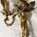 Assorted brass wall lights x4 rocaile style
