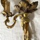 Assorted brass wall lights x4 rocaile style