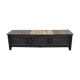 Banc coffre breton XIXème en orme et châtaignier