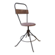 Industrial swivel chair wood and metal
