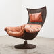Gerard van den Berg Lounge Chair in Rattan and Leather for Montis 1970s