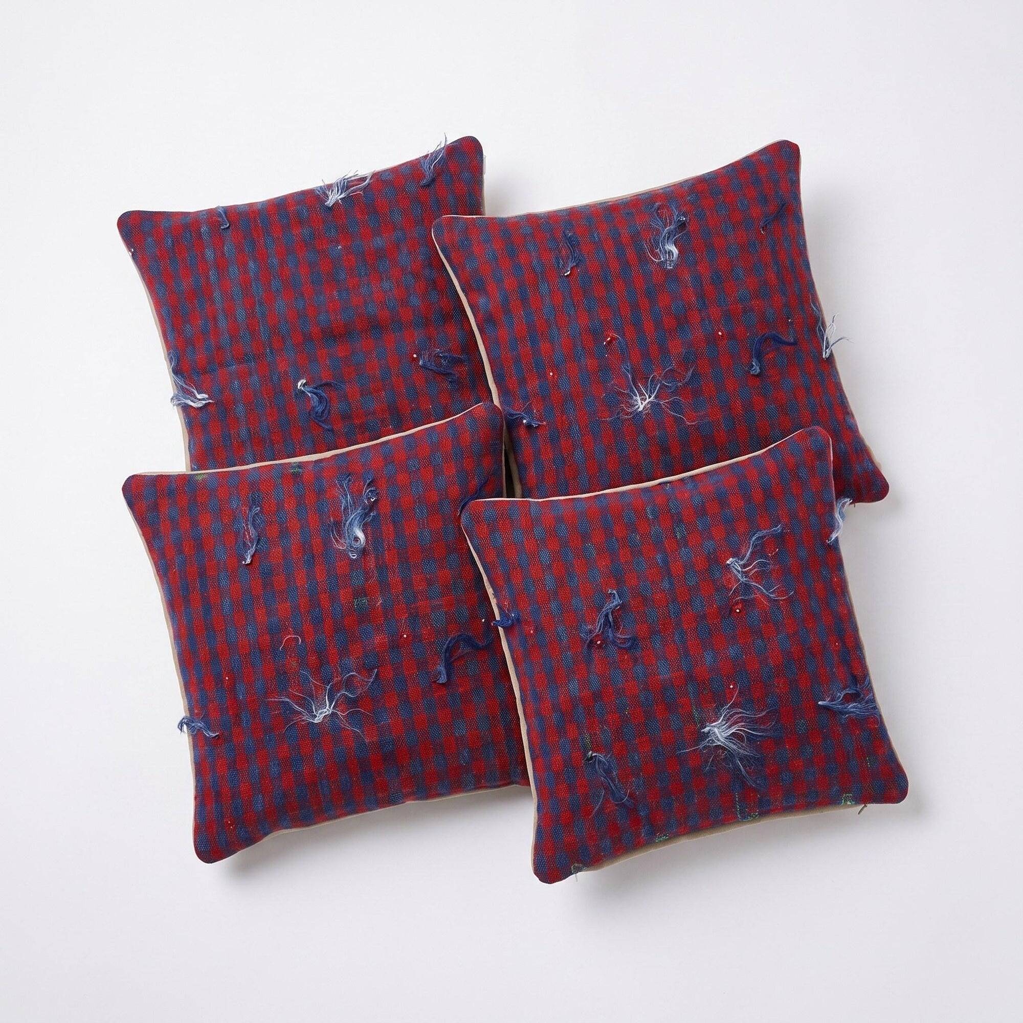 Set of 4 vintage kilim cushion covers 48x51 cm