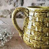 Barbotine pitcher, Digoin Sarreguemines.