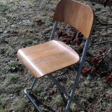 Vintage folding industrial workshop chair