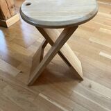 Pair of Folding Wooden Stools by Adrian Reed, France, 1970