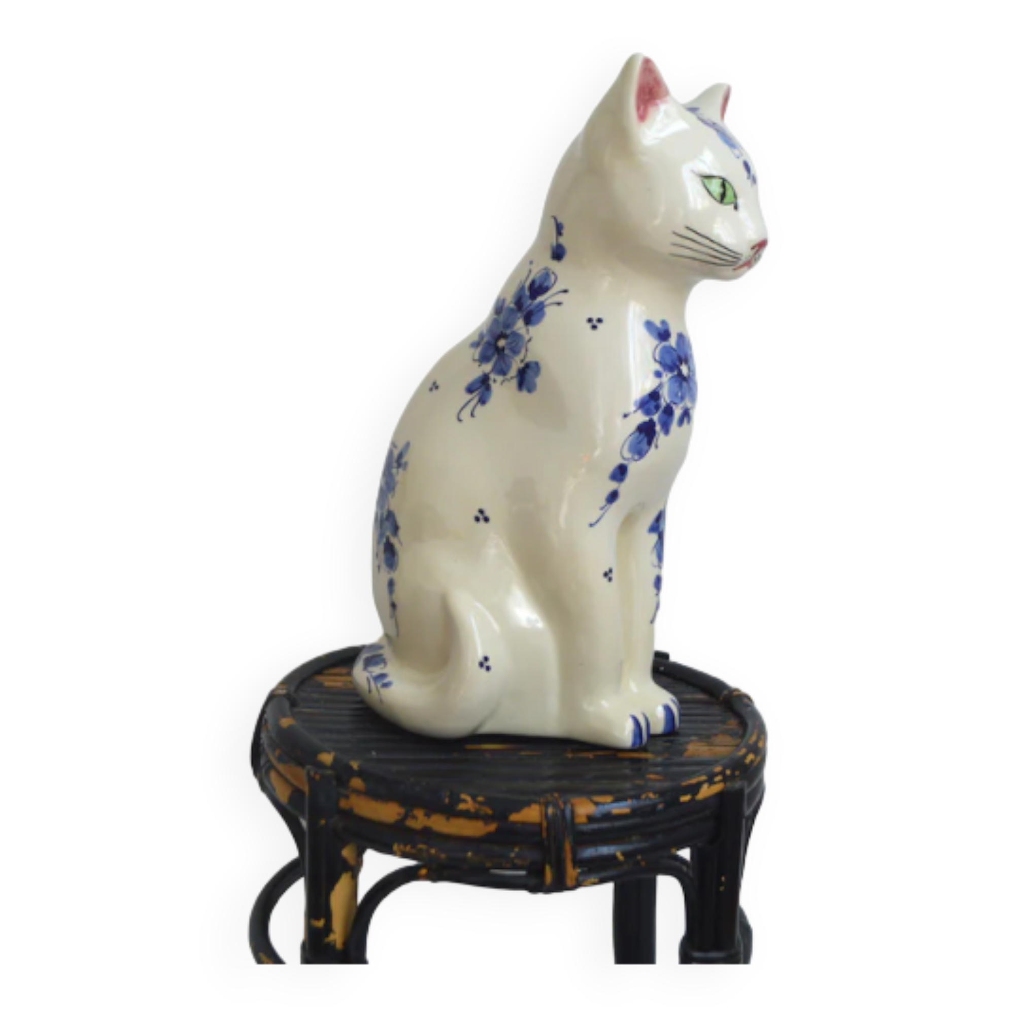 Hand-painted ceramic cat
