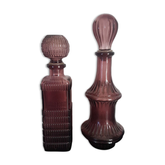 Carafons en verre améthyste