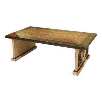 20th Century Italian Polychromed Rectangular Marble Coffee or Cocktail Table