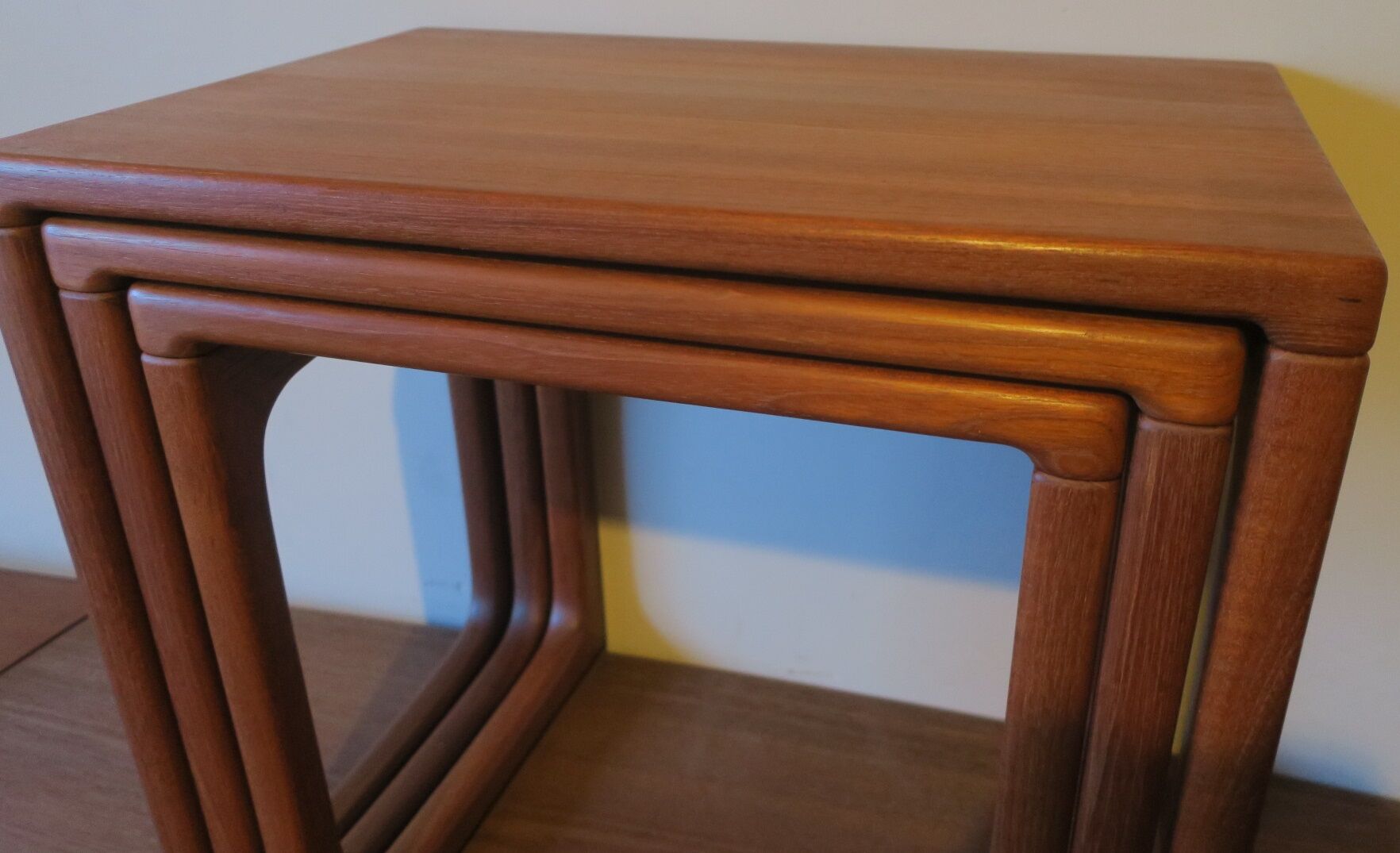 Set of mid century Danish teak nesting tables by GR Gelsted, 1960s