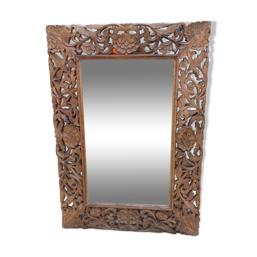 Decorative Indonesian Teak Mirror Frame Decorative Indonesian Teak Mirror Frame