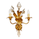 Single large 1960s Italian gilt 'Callas' leaf sconce by Hans Kögl
