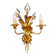 Single large 1960s Italian gilt 'Callas' leaf sconce by Hans Kögl