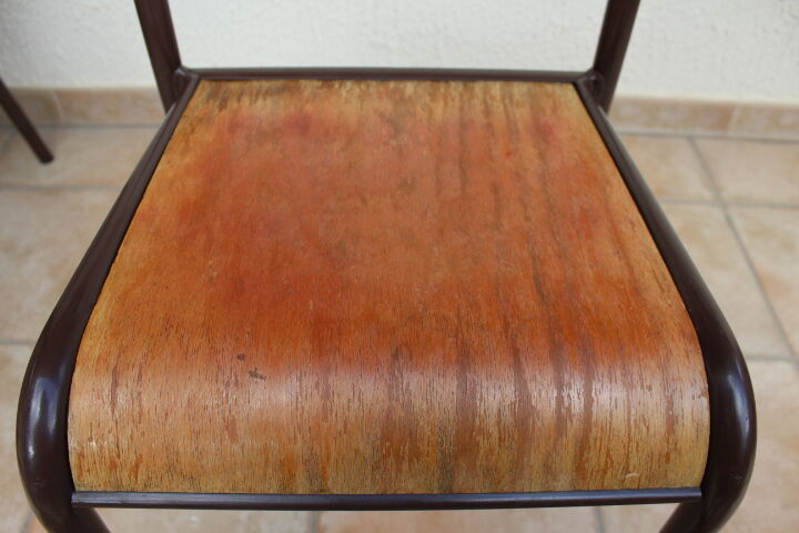 Lot de 4 chaises d'école Mullca 510 vintage
