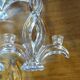 4 crystal lily candle holders from Vannes le Châtel.