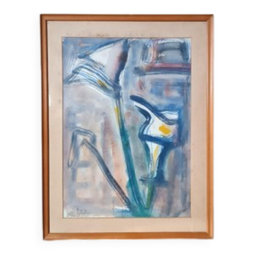 Mixed Technique Painting by Enzo Pregno (Alexandria, Egypt, 1898 - Florence, 19)