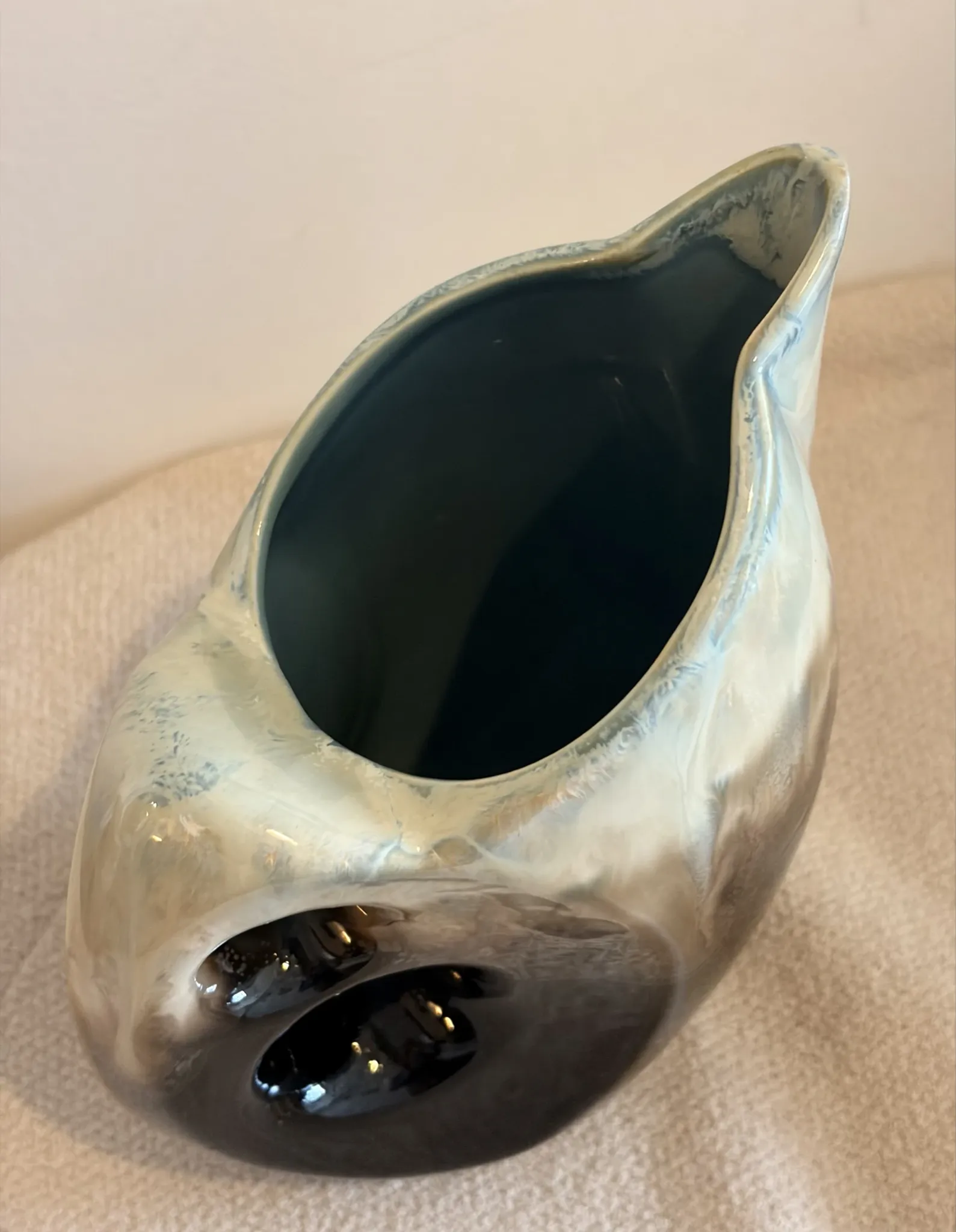 Mid-Century Modern "Forme Libre" Ceramic Pitcher Vase — 1960s