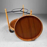 Mid-century wooden bar trolley