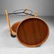 Mid-century wooden bar trolley