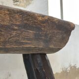 Brutalist solid wood console