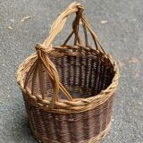 Vintage rattan and wicker basket