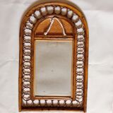 Vintage bamboo mirror 35x55cm