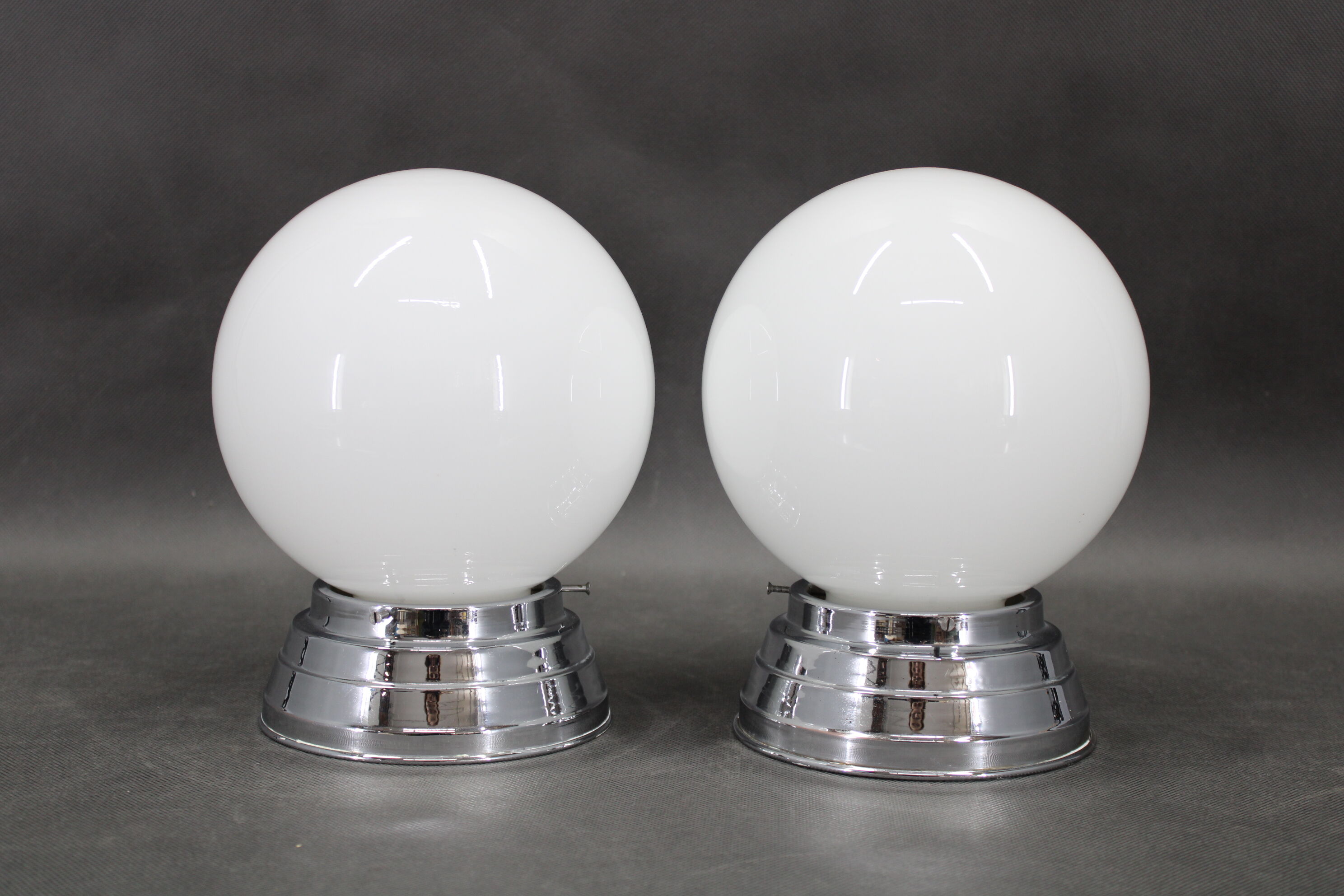 1940s Pair of Art Deco Ceiling or Wall Lights, Czechoslovakia