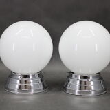 1940s Pair of Art Deco Ceiling or Wall Lights, Czechoslovakia